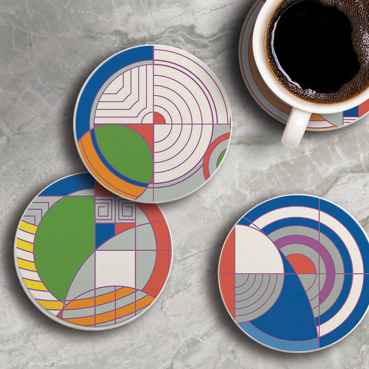 Frank Lloyd Wright Round Coaster Set