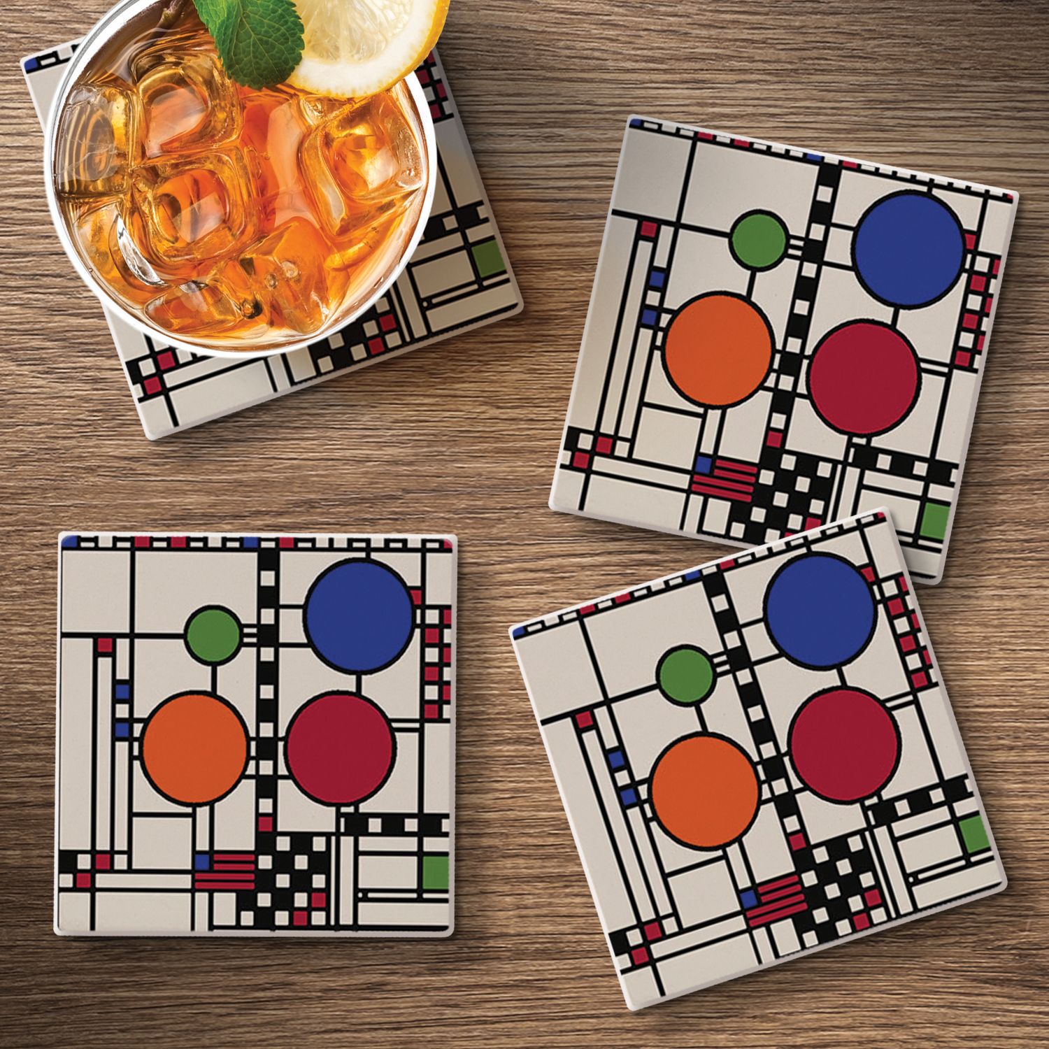 Frank Lloyd Wright Square Coaster Set