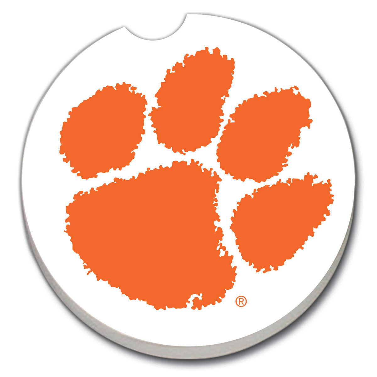 Clemson Tigers NCAA CounterArt Single Absorbent Stone Fan Car Coaster